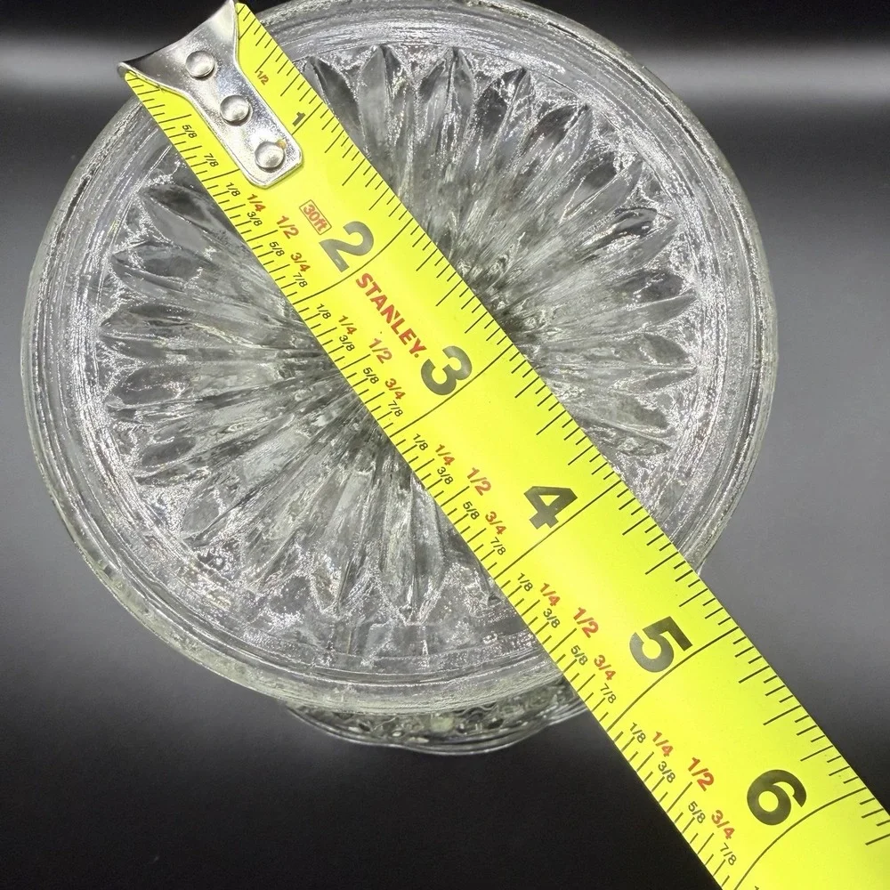 Vintage Anchor Hocking Wexford Centerpiece Bowl Footed, Pressed Glass, MCM